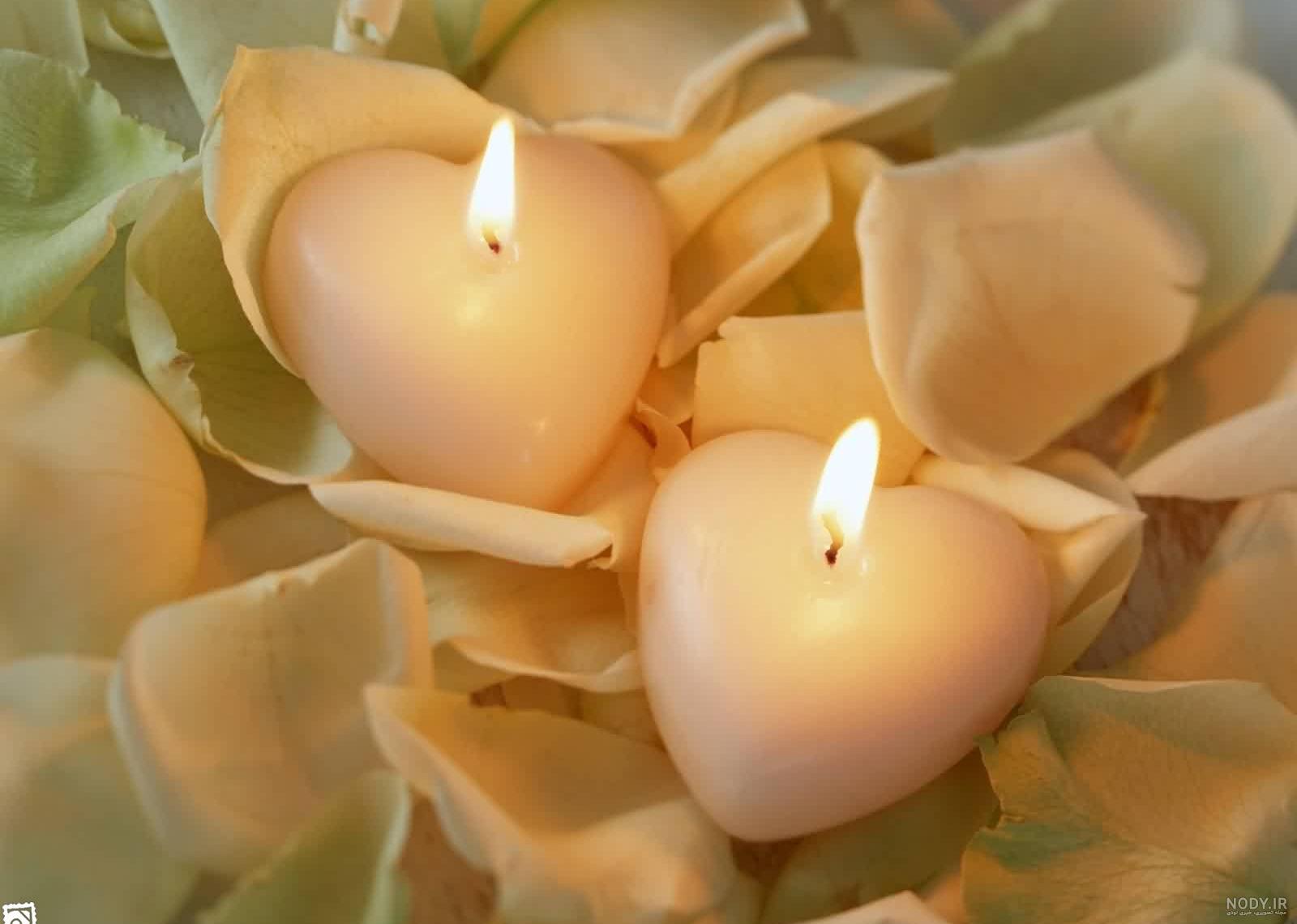 عکس شمع گل مشکی