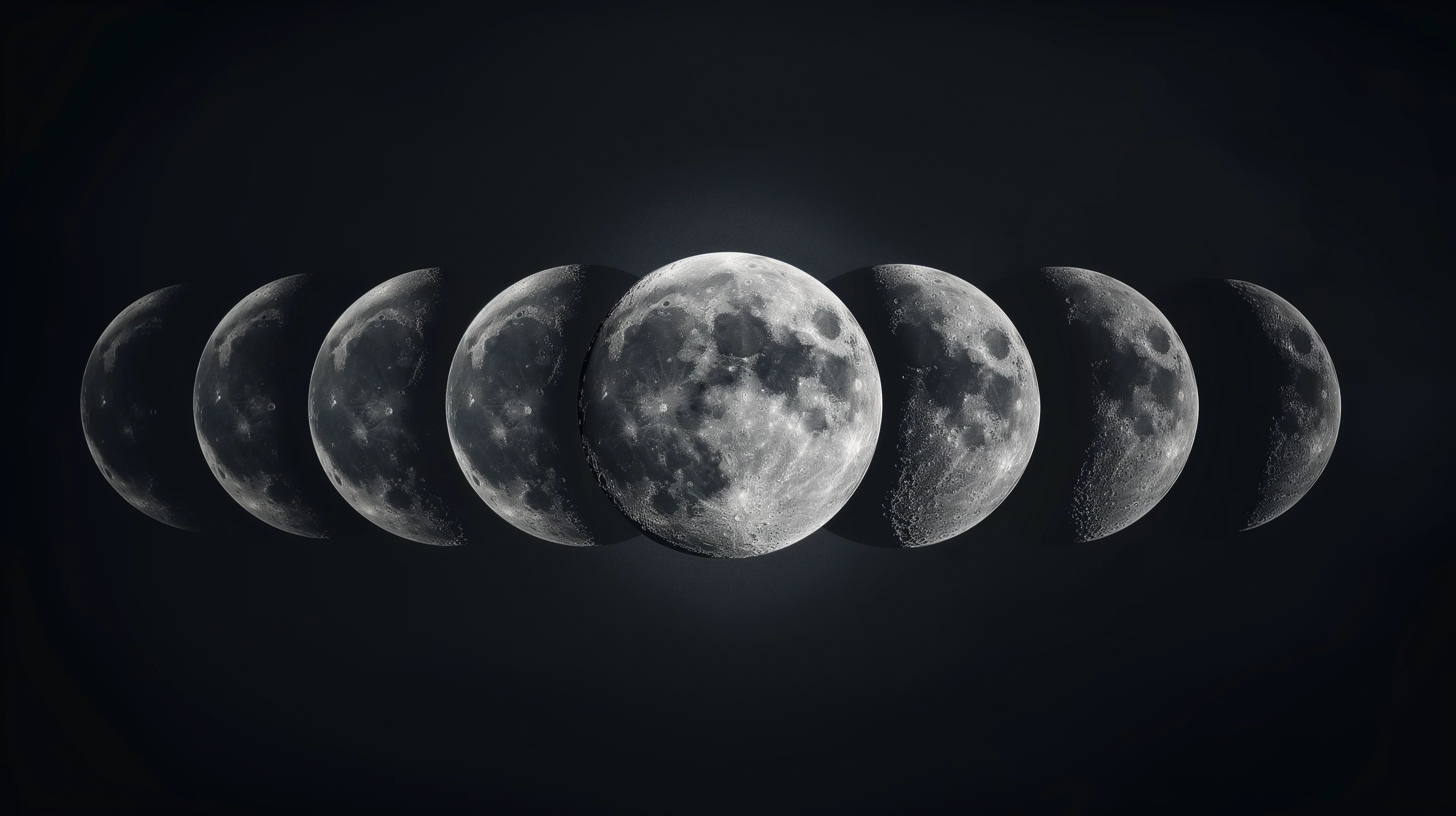 عکس پس زمینه مشکی ماه