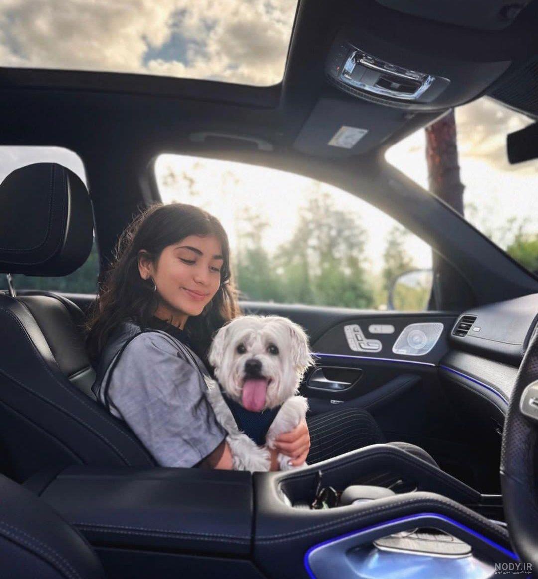 عکس دختر با ماشین ۲۰۶ برای پروفایل