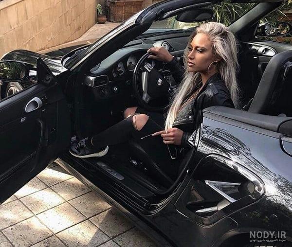 عکس دختر با ماشین ۲۰۶ برای پروفایل