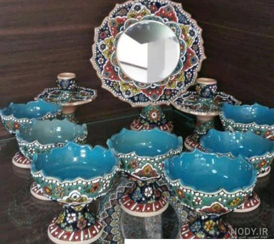 سفره هفت سین میناکاری روی سفال (قیمت مناسب) - سفال استور سفره هفت سین میناکاری روی سفال (قیمت مناسب) - سفال استور