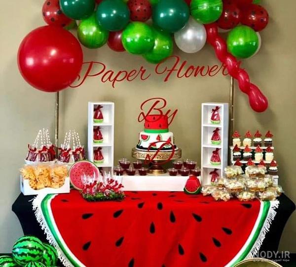 ایده تزیین میز شب یلدا برای مدرسه | عکس سفره آرایی شب یلدا برای مدرسه