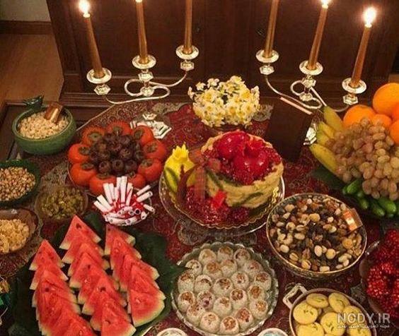 تزیین سفره ی شب یلدا + 50 عکس برای ایده | هدیشا