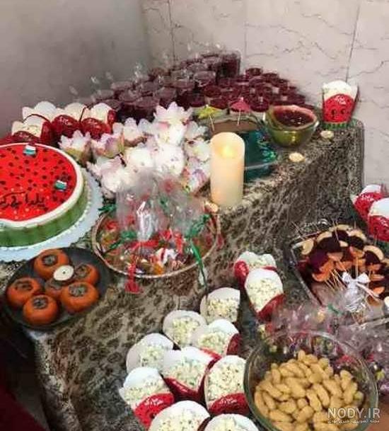 عکس سفره شب یلدا برای مدرسه