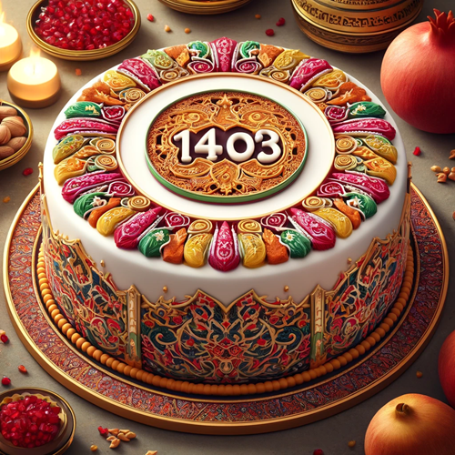 عکس کیک شب یلدا خانگی