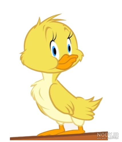 فایل png کاراکتر کارتونی جوجه اردک زرد