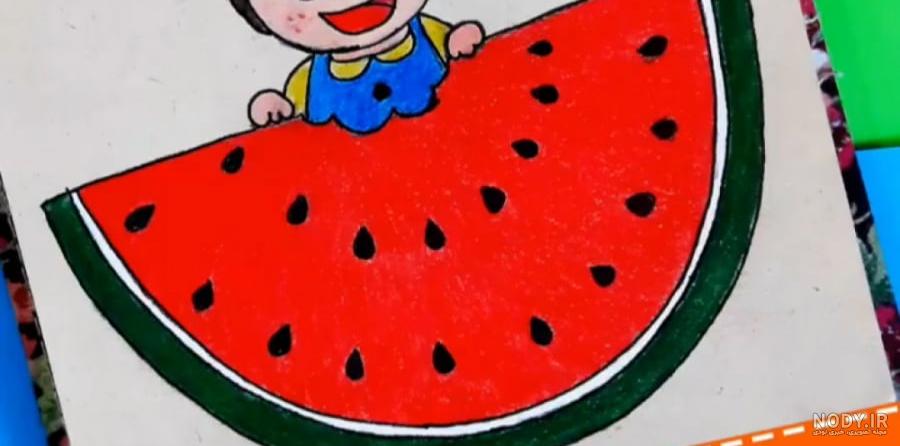 عکس هندوانه قاچ شده کارتونی