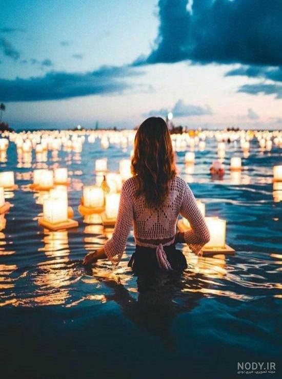 عکس دریا در شب برای پروفایل
