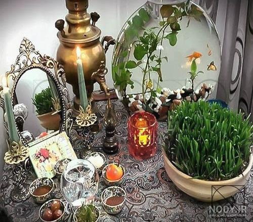 ایده عکس با سفره هفت سین