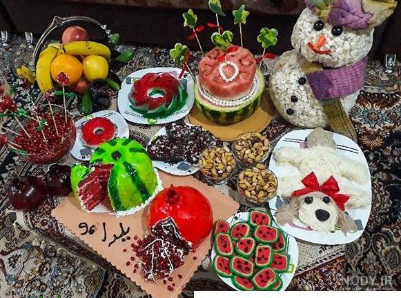 تصاویر ایده های تزیین سفره های شب یلدا سری سوم - الگو ایرانی تصاویر ایده های تزیین سفره های شب یلدا سری سوم - الگو ایرانی