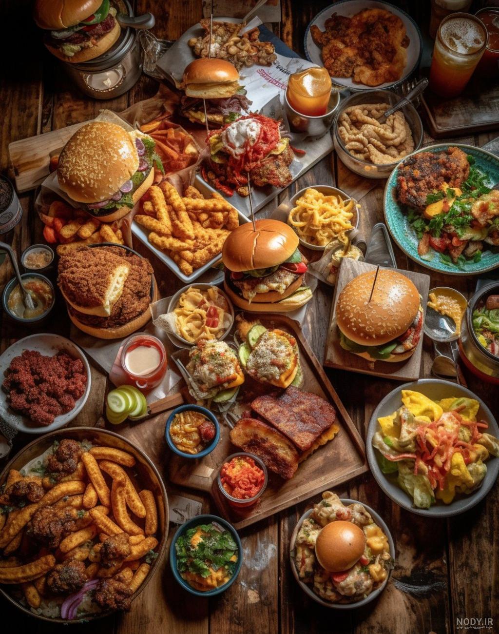 عکس غذا فست فودی عکس غذا فست فودی