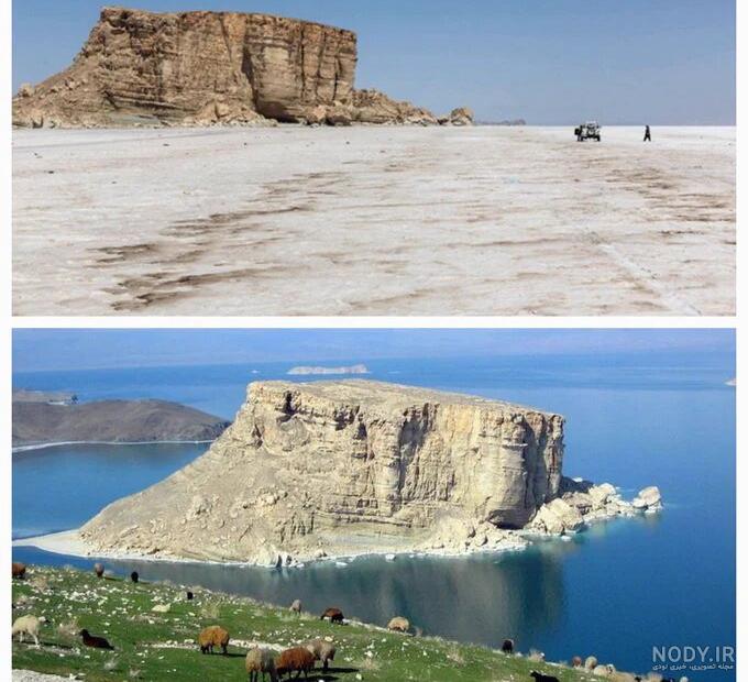 عکس قدیمی دریاچه ارومیه - عکس نودی