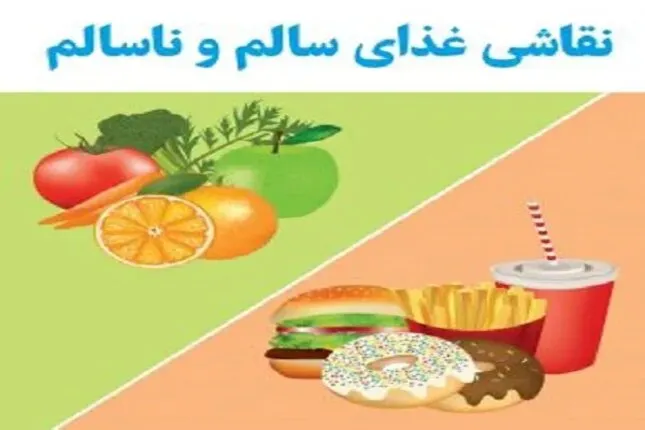 عکس نقاشی غذای سالم و ناسالم کودکانه عکس نقاشی غذای سالم و ناسالم کودکانه