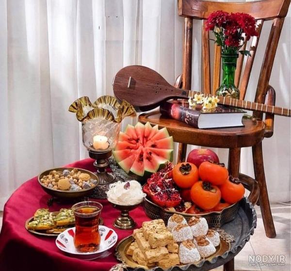 چیدمان سفره شب یلدا چیدمان سفره شب یلدا