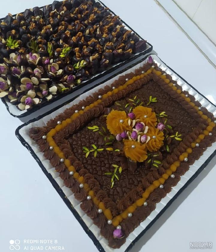 تزیین حلوا برای مراسم ختم با گل محمدی و پودر نارگیل با ایده های خلاقانه -  السن