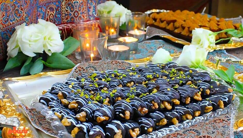تزیین حلوا و خرما برای سفره افطار با ایده های زیبا