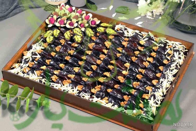 تزیین حلوا و خرما برای سفره افطار با ایده های زیبا