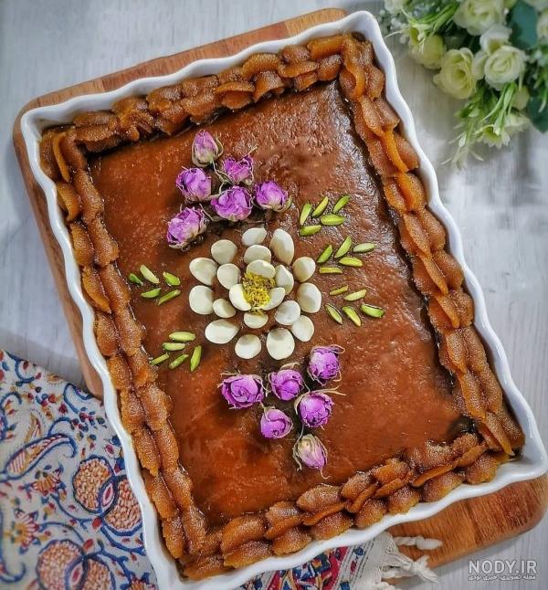 طرز تهیه حلوا زعفرانی مجلسی | جدیدترین مدل تزئین حلوا - پارس مگ طرز تهیه حلوا زعفرانی مجلسی | جدیدترین مدل تزئین حلوا - پارس مگ