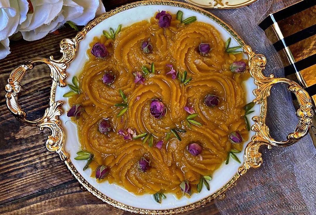 طرز تهیه حلوای زعفرانی طرز تهیه حلوای زعفرانی