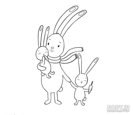 عکس خرگوش رنگ شده