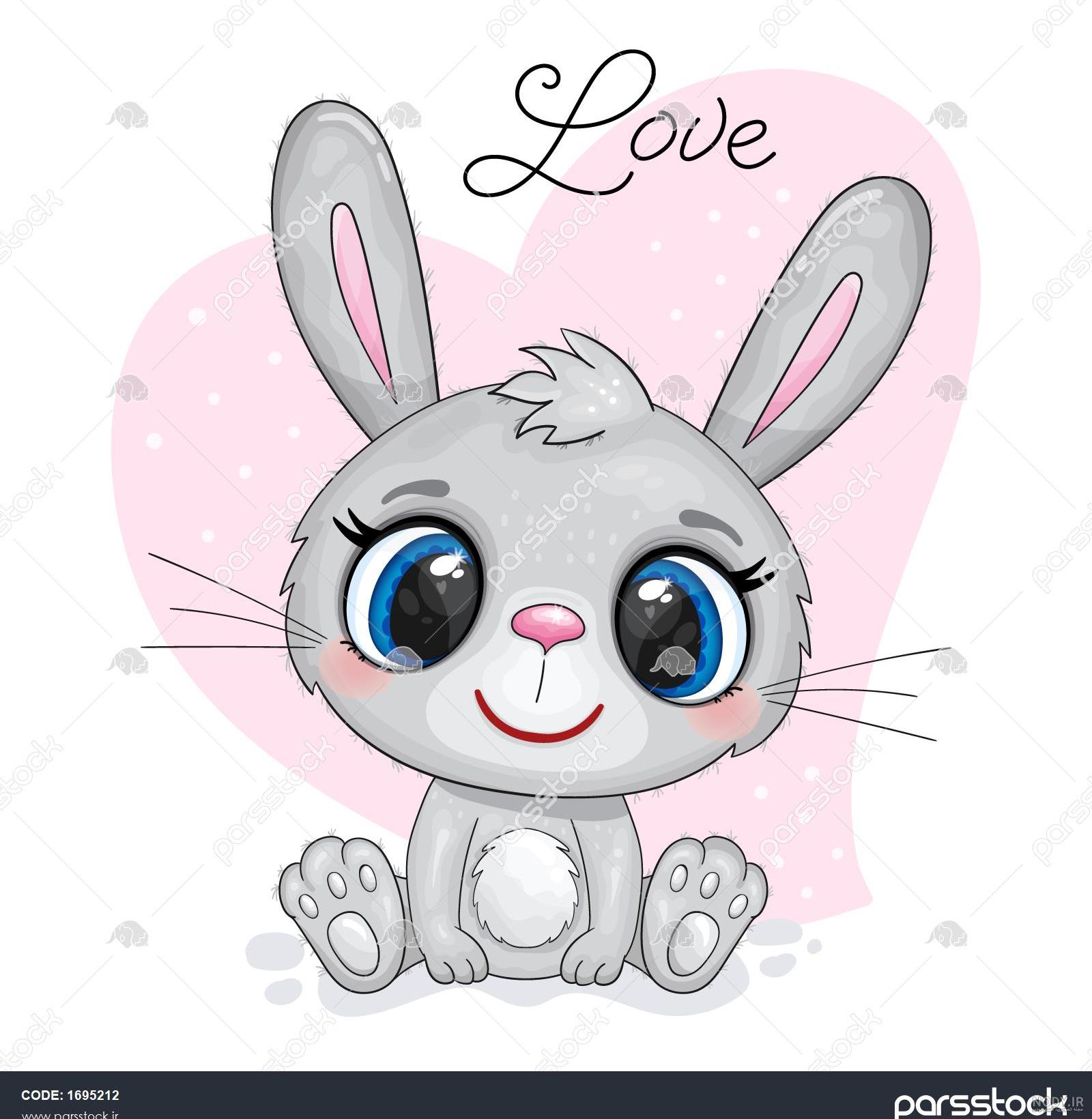 عکس نقاشی خرگوش کودکانه ❤️ [ بهترین تصاویر ]