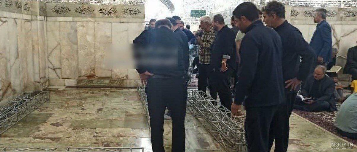 محل دفن شهید رئیسی در حرم امام رضا (ع) (عکس)