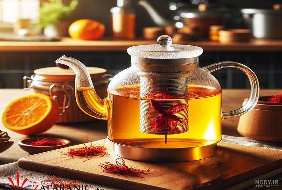 عکس فنجان چای در پاییز