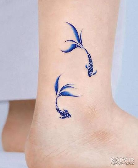 عکس تاتو روی ساق پا عکس تاتو روی ساق پا