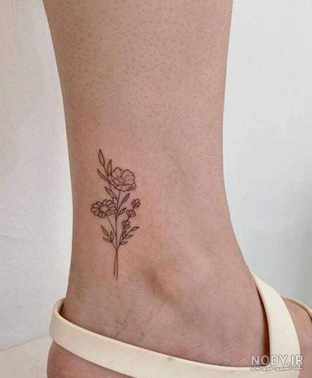 عکس تاتو روی ساق پا دخترانه عکس تاتو روی ساق پا دخترانه