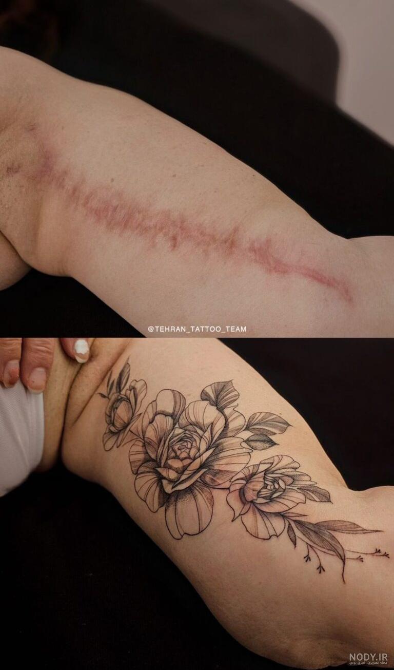 عکس تاتو نوشته روی ساعد دست