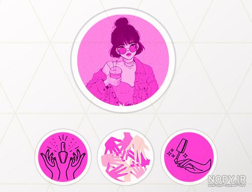 کاور هایلایت صورتی گل