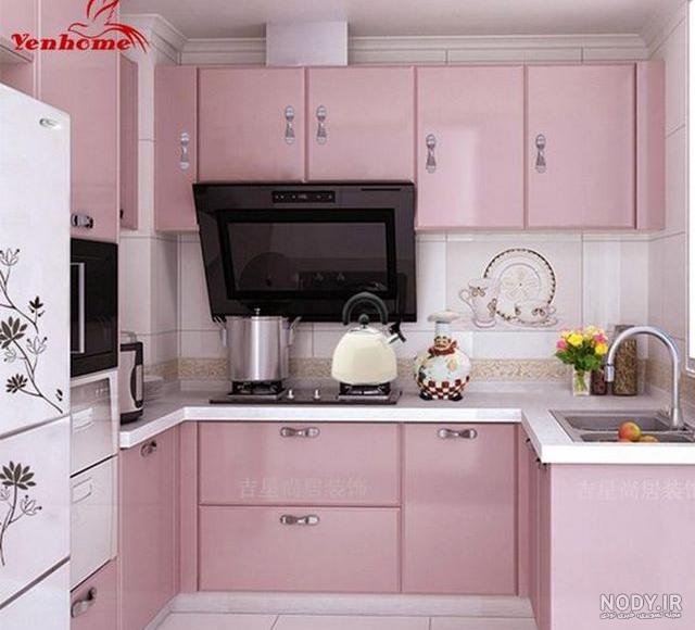 ایده آشپزخانه صورتی+42عکس ایده آشپزخانه صورتی+42عکس