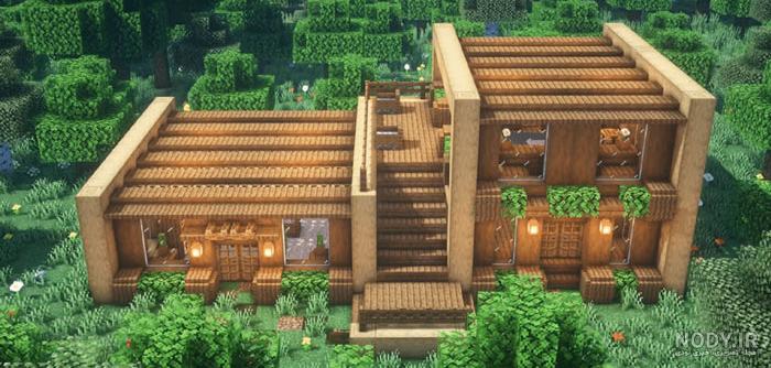 Minecraft How to Build a Modern Mansion easy !!! آموزش ساخت ویلای مدرن در  ماینکرافت