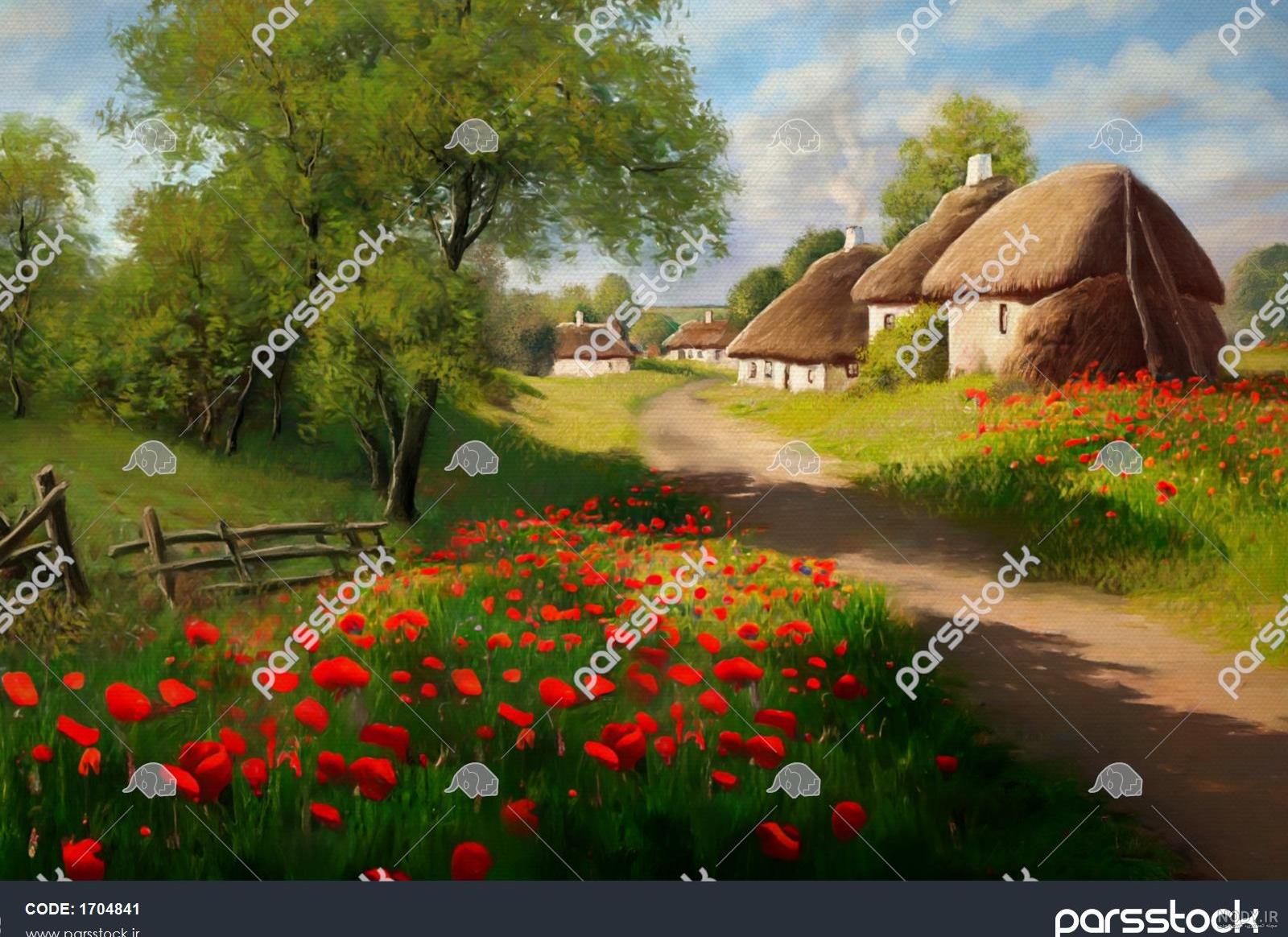 خانه زیبایی ونیلوفران از هر طرف خانه قدیمی روستایی را احا - عکس ویسگون