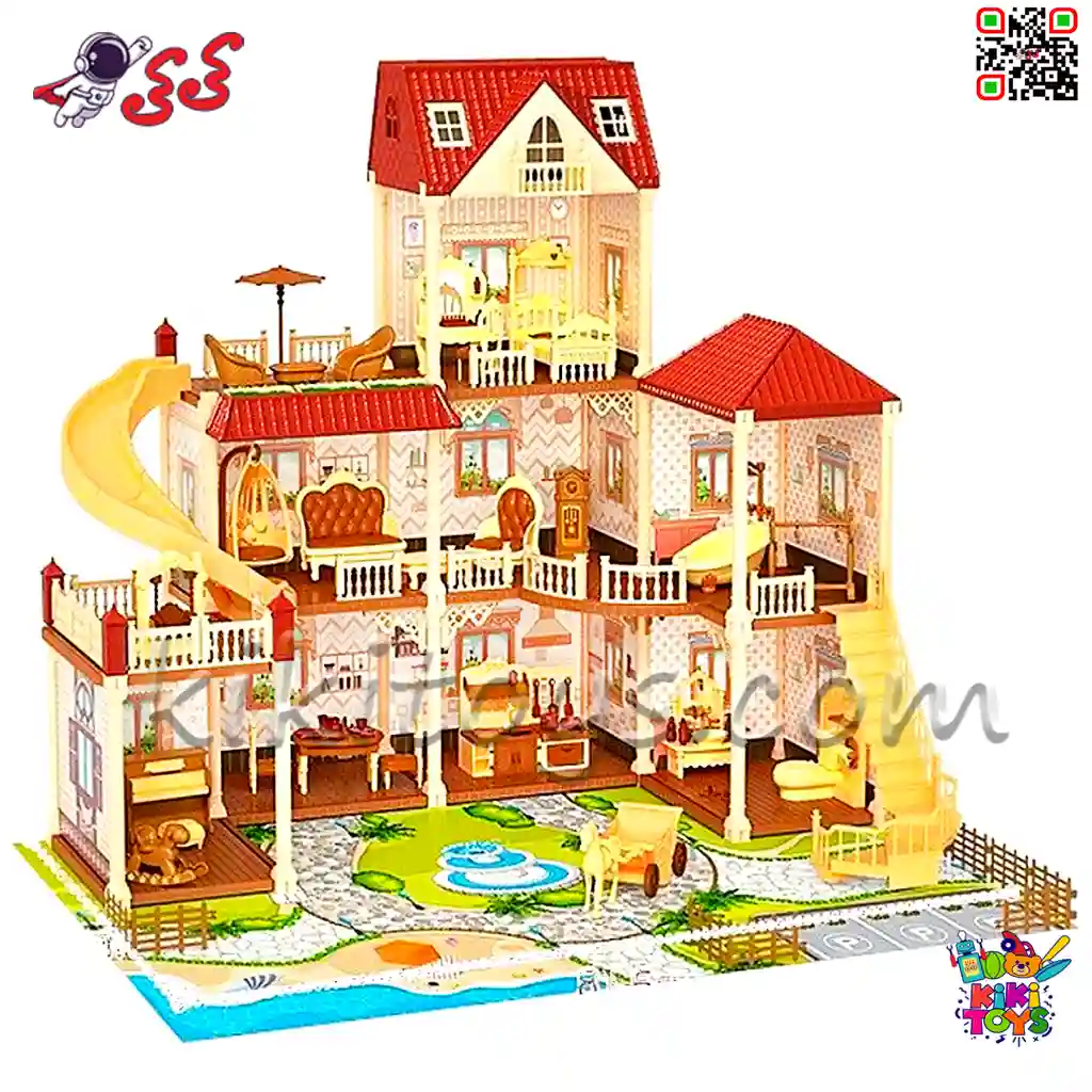 خانه عروسکی چهار طبقه مدل a4 تم کرم - فروشگاه اسباب بازی چوبی مانی مانا خانه عروسکی چهار طبقه مدل a4 تم کرم - فروشگاه اسباب بازی چوبی مانی مانا