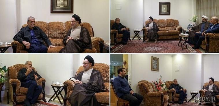 دیدارهای نوروزی با حسن روحانی در منزل وی + تصاویر