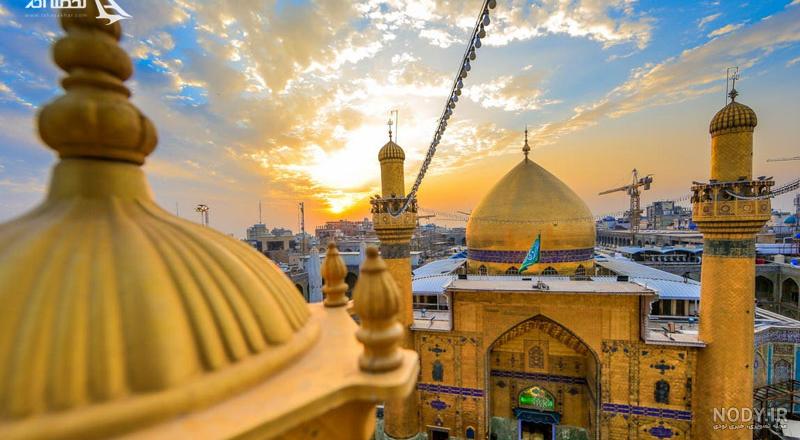 عکس هوایی حرم امام علی - عکس نودی