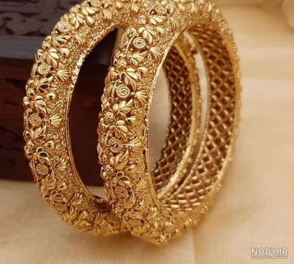 النگو آینه ای طلا | خرید و قیمت النگو آینه ای طلا از طلافروشی عربیخوان و  پسران