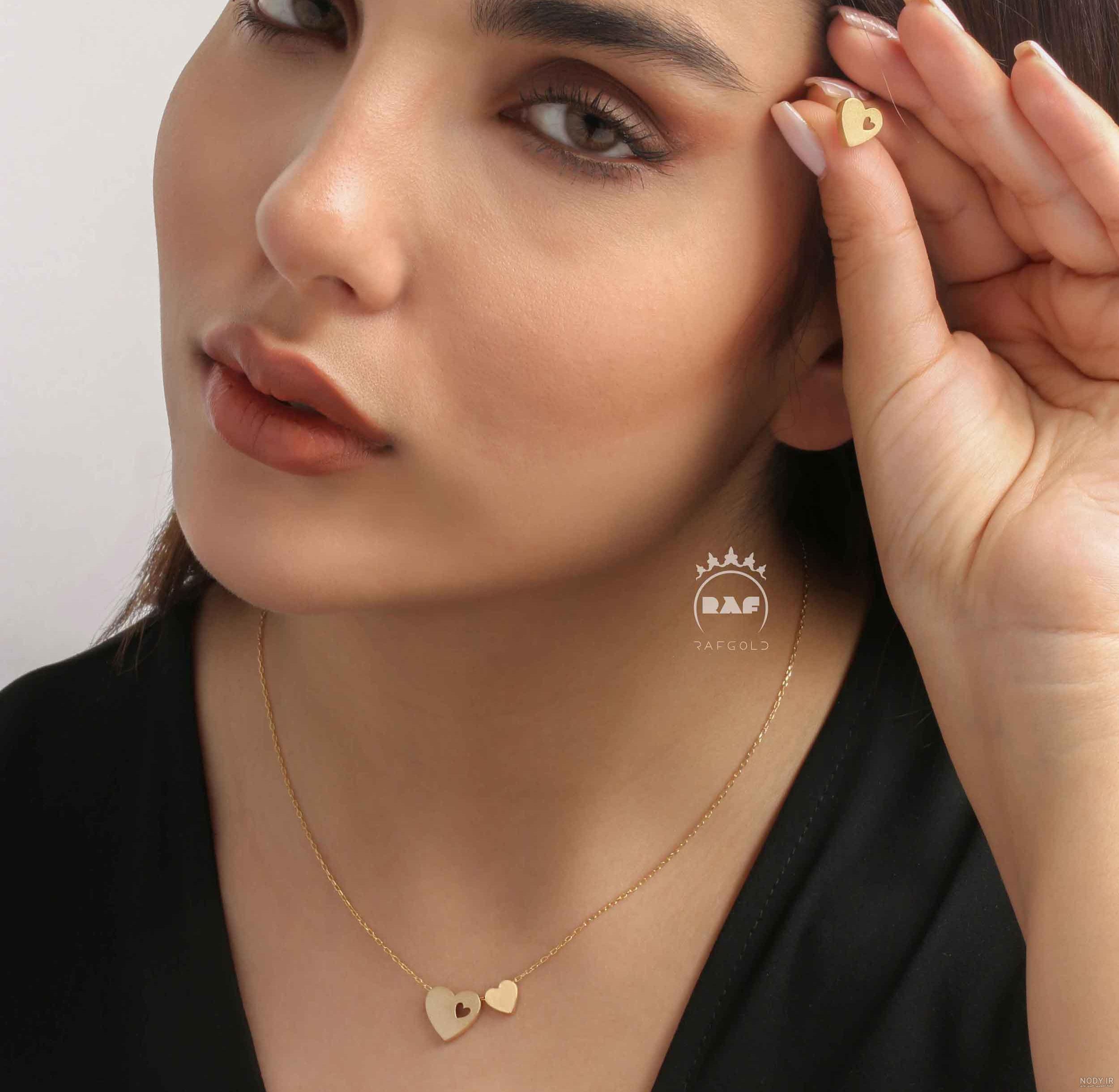 نیم ست طلا 18 عیار زنانه طلای مستجابی مدل قلب گل و پروانه کد 670141 طلای  مستجابی | دیجی‌استایل