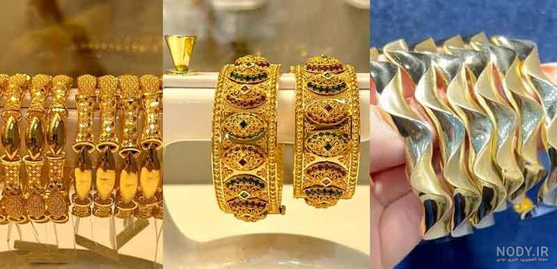 شیک ترین مدل های نیم ست طلا جواهر