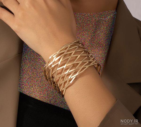 مدل دستبند طلا هندی نگین دار dastband tala negin dar