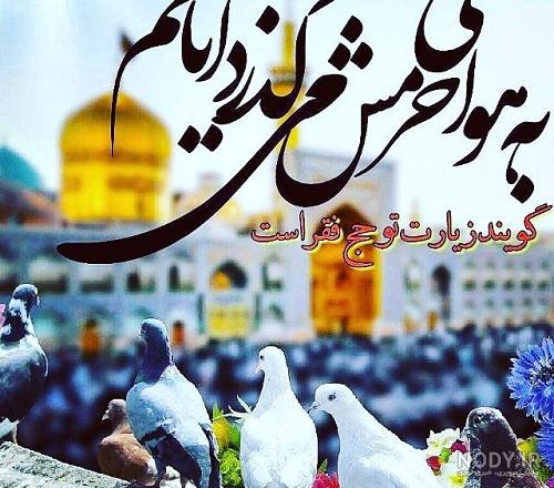 عکس دلتنگی امام رضا با موضوع دارم میام پابوست - ستاره
