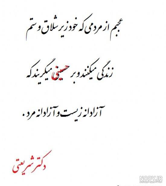 عکس نوشته چه زیبا گفت دکتر شریعتی - عکس نودی