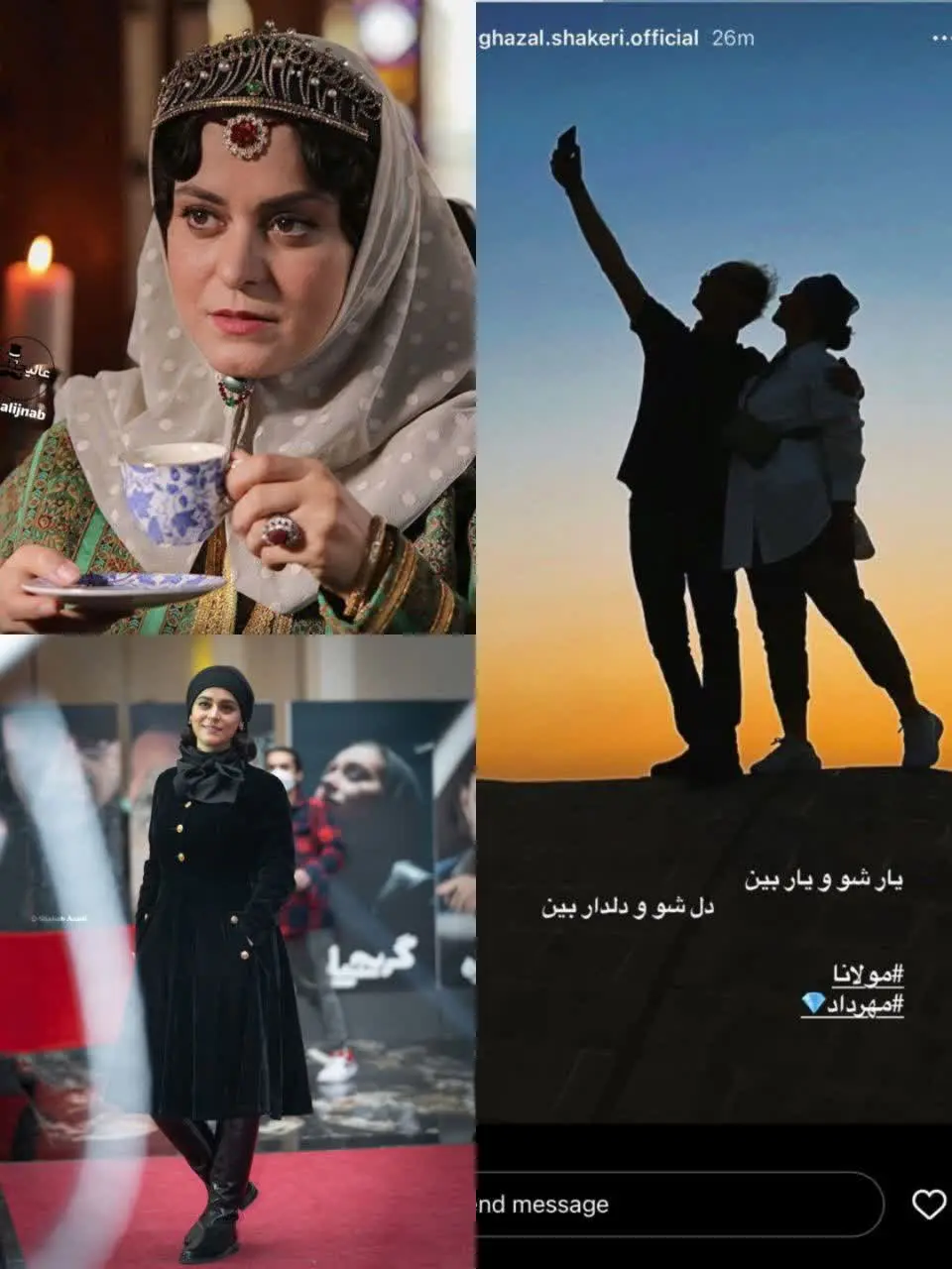 غزل شاکری و مریلا زارعی در جیران /عکس
