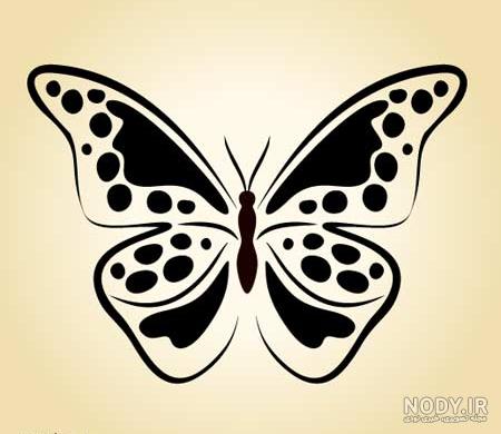 پوستر دیواری طرح سیاه سفید چهره زن و پروانه کد PT7474