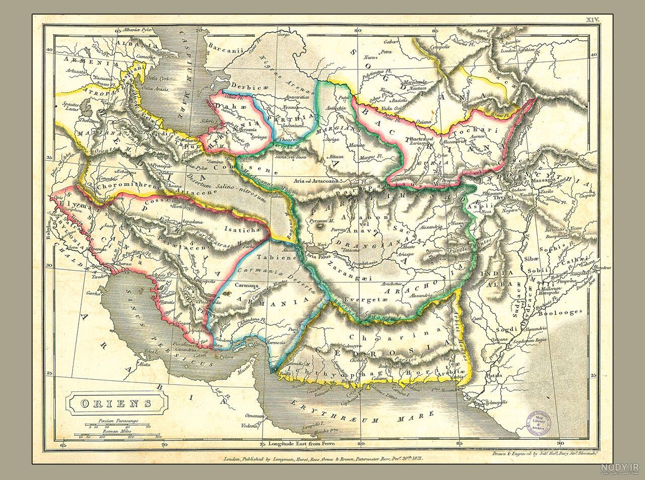 نقشه خلیج فارس و دریای عمان