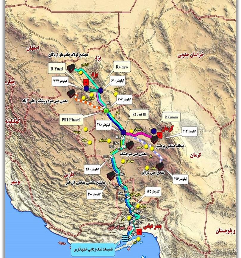 نقشه خلیج فارس و دریای عمان