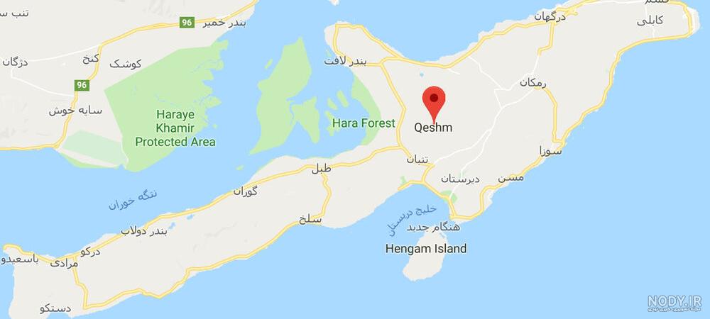 نقشه خلیج فارس و دریای عمان