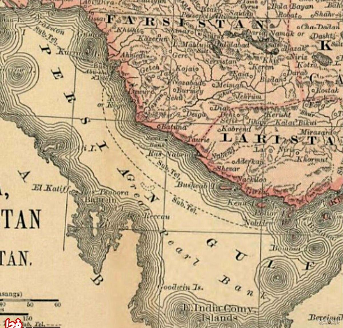 عکس خفن عکس دریای خلیج فارس در نقشه