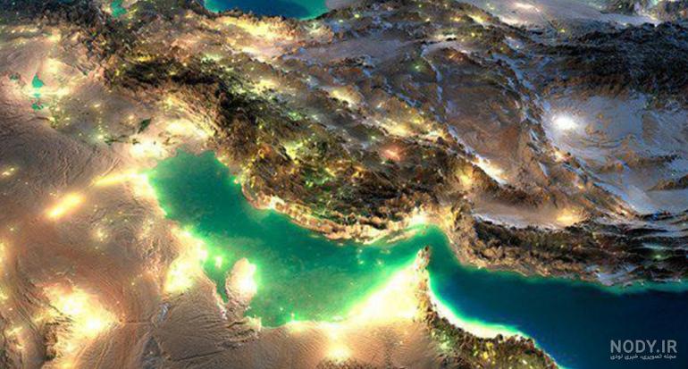 نقشه خلیج فارس و دریای عمان